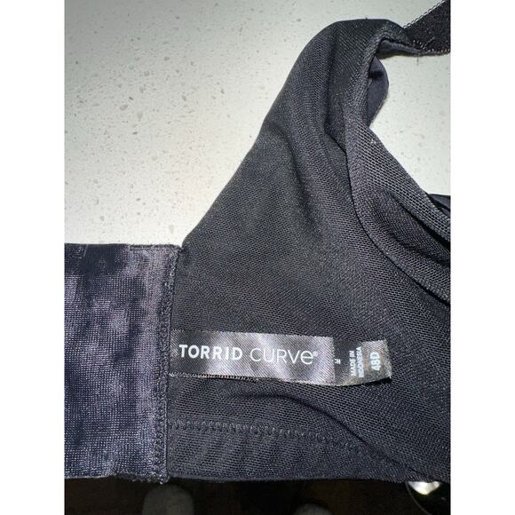 Torrid Curve Bra 360 Back Smoothing Lightly Lined Underwire T shirt BLack 48D - Picture 3 of 6